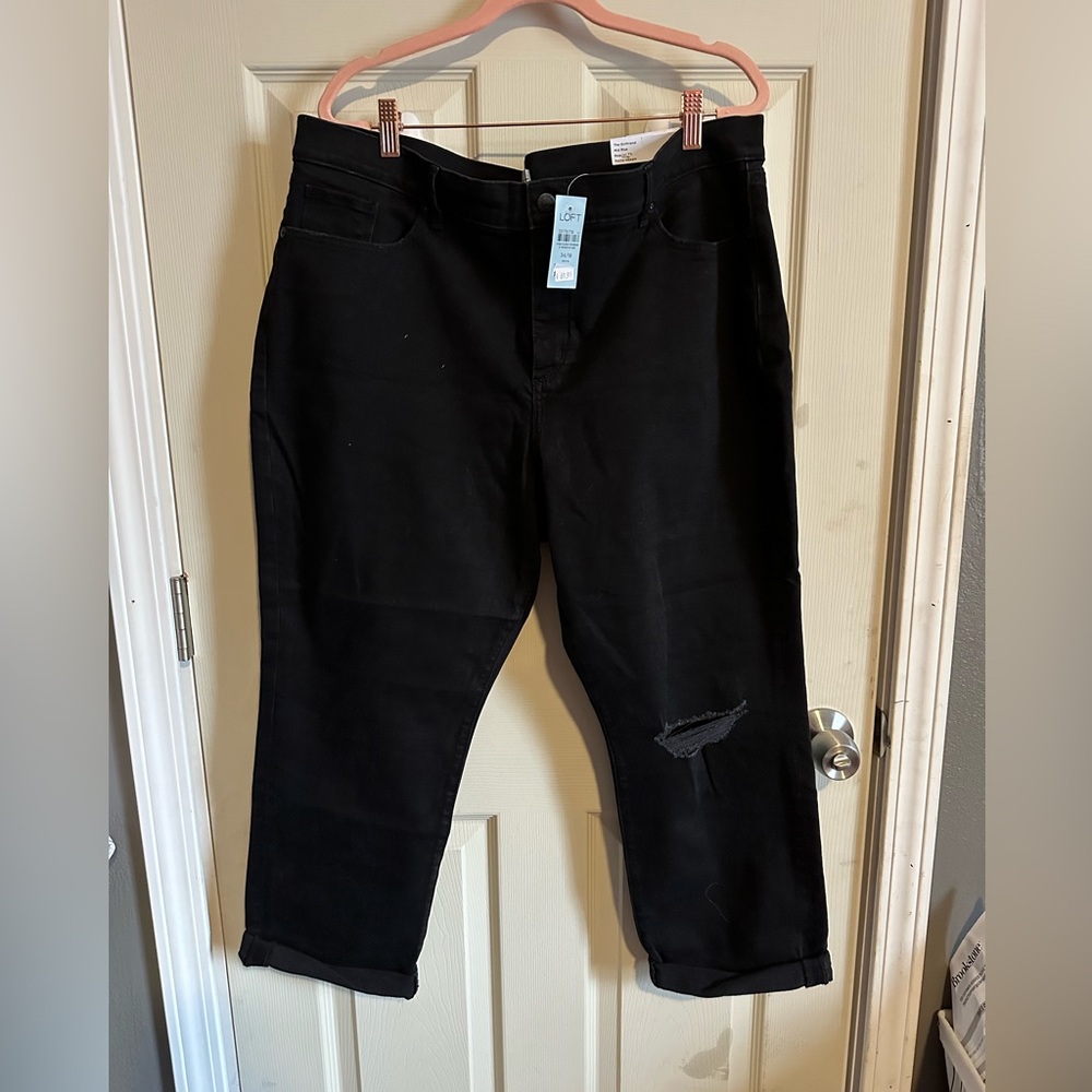 Loft Girlfriend Black jeans-18 petite